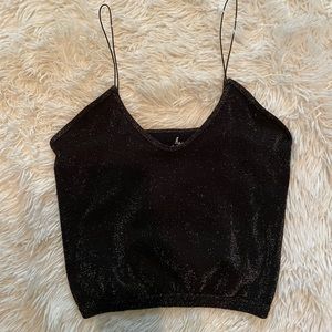 Black and gold free people cami